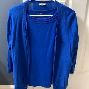 Talbots light weight sweater set L